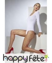 Collants résilles rouge