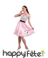 Costume robe rose des années 50