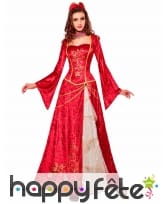 Costume robe rouge style renaissance