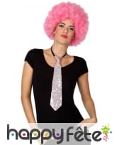 Cravate rose recouverte de sequins, image 2