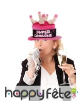 Chapeau rose super coquine avec zizis