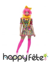 Costume robe sexy de clown Patchwork