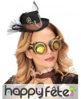 Chapeau Steampunk avec voile sur serre tête, image 1