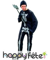 Combinaison squelette avec capuche, pour adulte, image 3