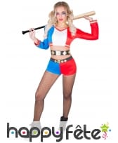 Costume shorty de harley quinn pour femme