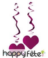 Coeur suspendus en métal argent, image 1