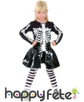 Costume squelette en jupe pour fillette, image 1