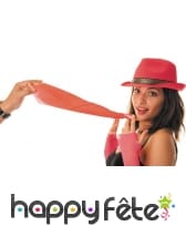 Cravate saumon fluo, attache élastique, image 2