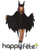 Cape sorcière maléfique à capuche