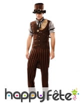 Costume steampunk marron pour homme