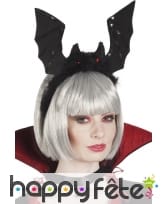 Chauve-souris noire sur serre-tête