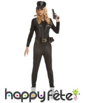 Combinaison SWAT noire moulante pour femme