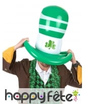 Chapeau Saint Patrick gonflable de 50cm, image 1