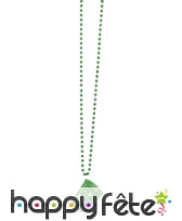 Collier Saint Patrick pendentif verre shooter