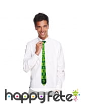 Cravate St Patrick décorée de trèfles