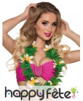 Collier Tahitien avec fleurs de Tiaré pour adulte