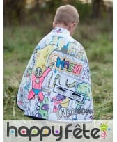 Cape toile d'araignée à colorier pour garçon, image 1