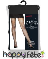 Collants toile d'araignée noir blanc, image 1