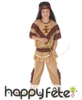 Costume tunique d'indien marron clair pour enfant, image 1