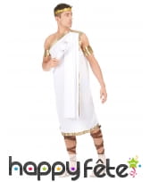Costume tunique grecque blanche pour homme, image 2