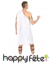 Costume tunique grecque blanche pour homme, image 3