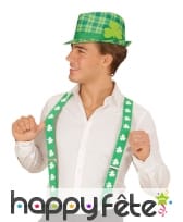 Chapeau tartan Irlandais avec tr&egrave;fle, image 1