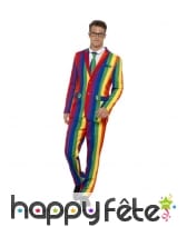 Costume trois pièces arc en ciel