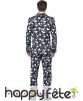 Costume trois pièces imprimé squelette, image 1