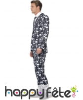 Costume trois pièces imprimé squelette, image 2