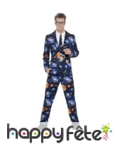 Costume trois pièces imprimés univers