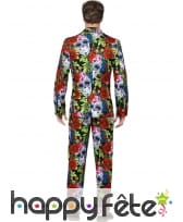 Costume trois pièces motifs jour des morts colorés, image 1