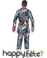 Costume trois pièces motifs zombie pour ado, image 1