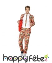 Costumes trois pièces sucreries multicolores