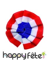 Cocarde tricolore tissu 8 cm epingle