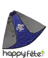 Cape velours de chevalier bleu pour enfant
