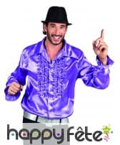 Chemise violette disco pour homme