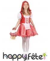 Costume vichy de petit chaperon rouge pour enfant