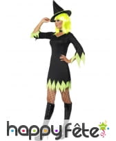 Costume vert et noir de sorcière, image 2
