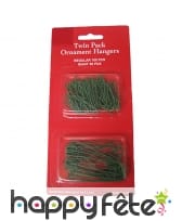 Crochets verts pour boules de Noël