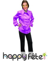 Chemise violette super ruche femme