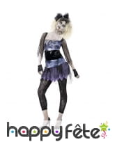 Déguisement années 80 zombie pour femme