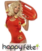 Costume alertes à Malibu sexy rouge, image 3