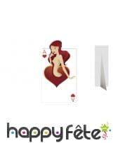 Décor As de coeur sexy géant en carton plat