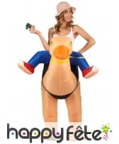 Déguisement à dos d'autruche gonflable, image 1