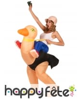 Déguisement à dos d'autruche gonflable