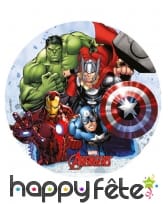 Disque Avengers de 18,5 cm en amidon