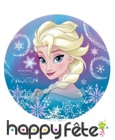 Disque azyme de 20cm Elsa La Reine des Neiges