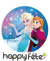 Disque azyme Elsa et Anna de 20cm