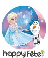 Disque azyme Elsa et Olaf de 20cm