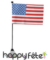 Drapeau américain en papier sur socle, 25cm